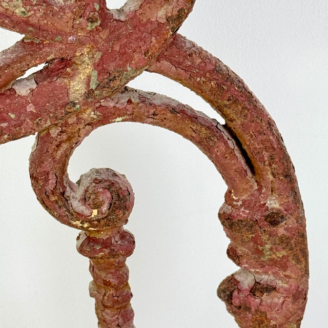 Metal 19th Century French Cast Iron Architectural Salvage Element With Woman & Wine Motif For Sale - Image 7 of 12