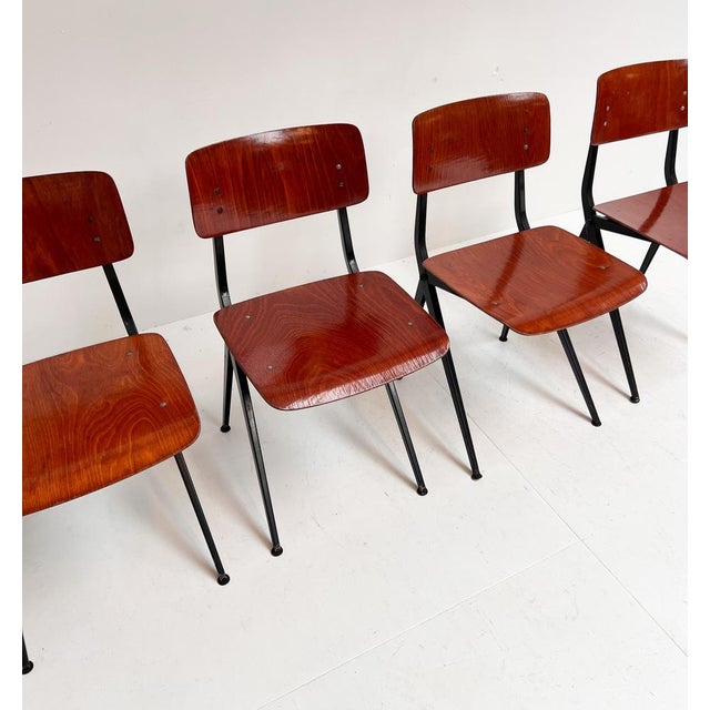 1960s Vintage School Chairs by Ynske Kooistra for Marko Holland, 1960s, Set of 4 For Sale - Image 5 of 15