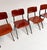 1960s Vintage School Chairs by Ynske Kooistra for Marko Holland, 1960s, Set of 4 For Sale - Image 5 of 15