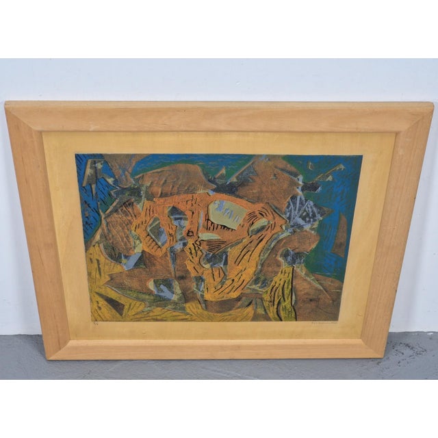 1990s Piet Koenen, Modern Surrealist Composition, Silkscreen & Mixed Media, 1990s For Sale - Image 5 of 13