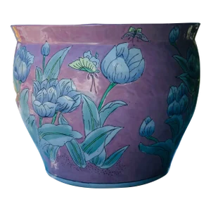 19th Century Chinese Fish Bowl Jardinière Planter