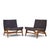 Mid-Century Modern Adrian Pearsall Style Mid Century Walnut Slipper Chairs - Pair For Sale - Image 3 of 12
