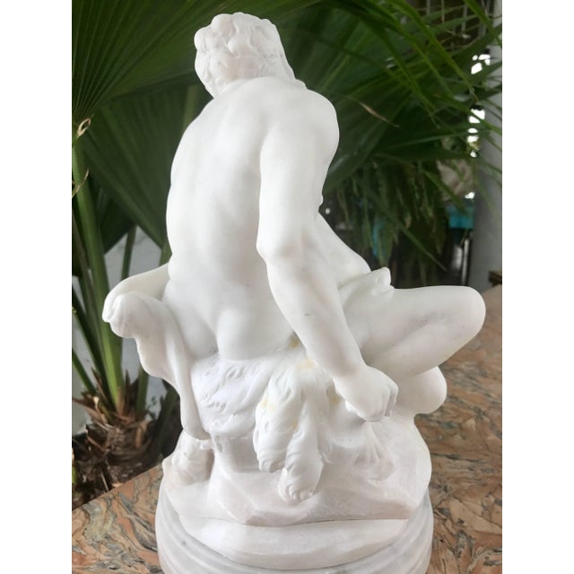Marble Sculpture of Satyr,18th Century For Sale - Image 4 of 10