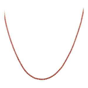 10.56 Carat Natural Round Ruby Necklace for Engagement in 18k Solid Yellow Gold