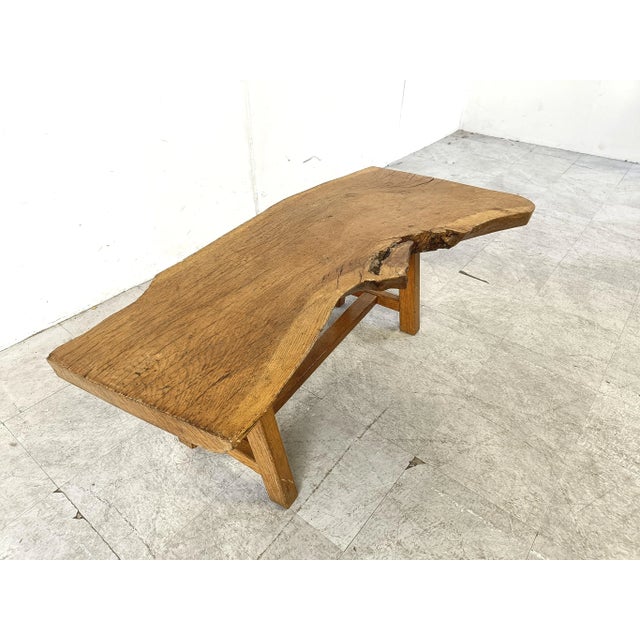 Vintage Brutalist Wooden Coffee Table, 1960s For Sale - Image 12 of 12