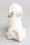 1950s Vintage Italian White Majolica Dog Figurine With Flower Wreath For Sale - Image 5 of 9