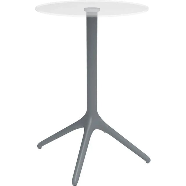 Uni grey table xl 105 by mowee dimensions: d 50 x h 105 cm material: aluminium, tempered glass weight: 9.7 kg also...