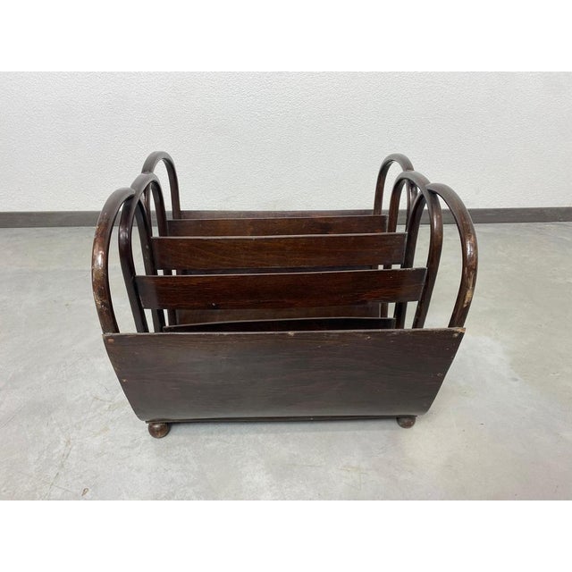 Wood No. 1069 Magazine Holder attributed to Koloman Moser for J&J Kohn, 1890s For Sale - Image 7 of 9