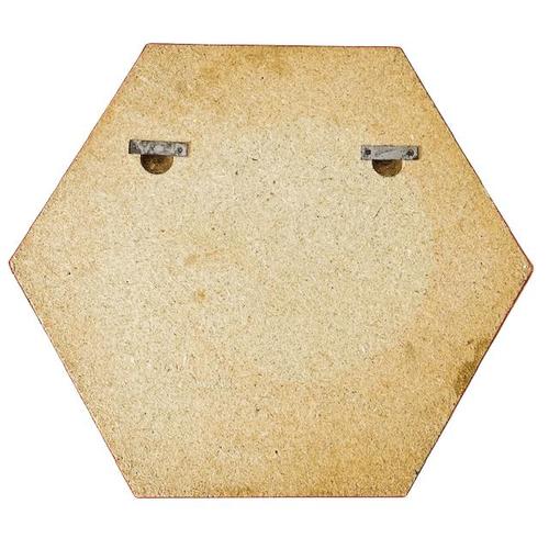 1970s Mid-Century Space Age Hexagon Mirror in Orange Plastic, 1970s For Sale - Image 5 of 6