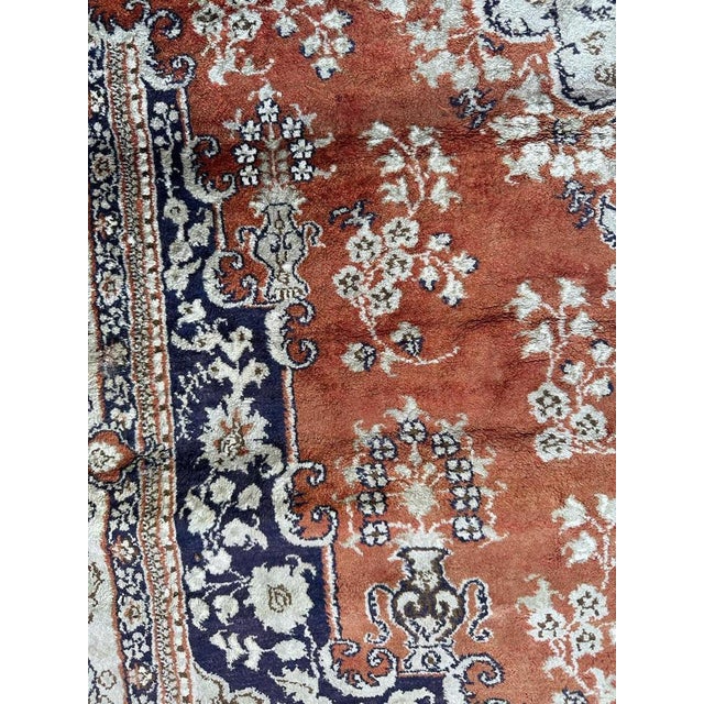 Vintage Sino Qom Silk Rug, 1990s For Sale - Image 12 of 18