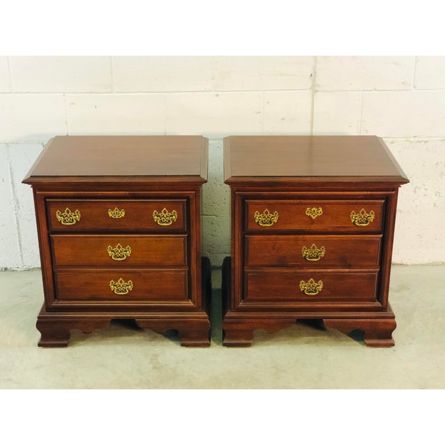 Mahogany FederalStyle Nightstands, Pair Chairish