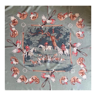 Hermès Silk Scarf “Chasse À Courre” 1950 For Sale