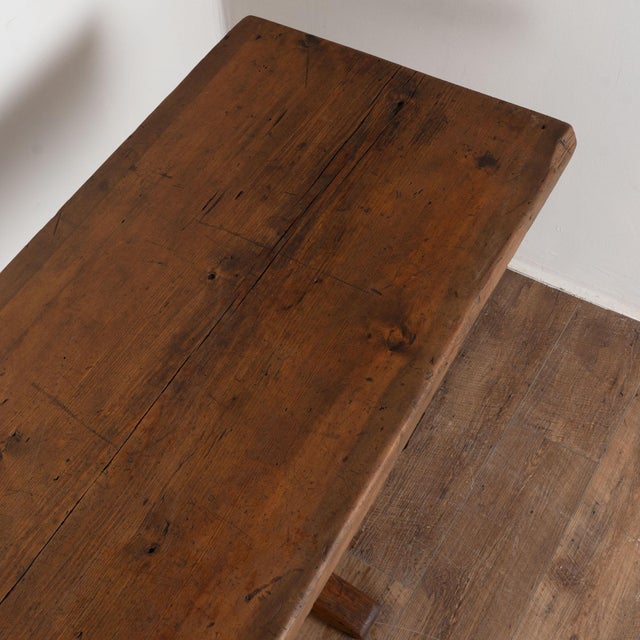 Wood Early 19th Century Swedish Dark Pine Console Table For Sale - Image 7 of 14
