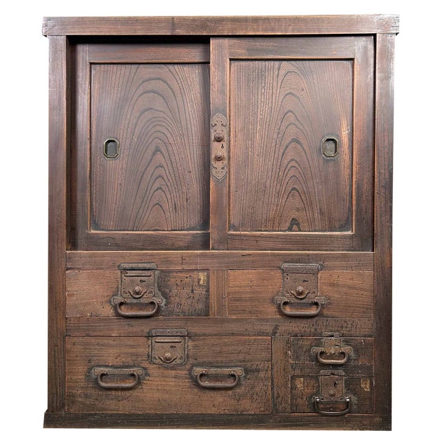 Wooden Store Cabinet, Japan, 1920s For Sale