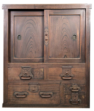 Wooden Store Cabinet, Japan, 1920s