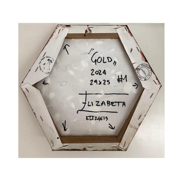 Gold Gold #1 Fake Marshmallow Pop Art Wall Sculpture in Clay For Sale - Image 8 of 9