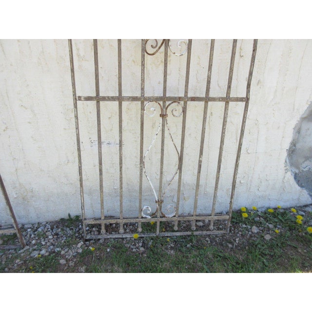 1900 - 1909 Antique Victorian Iron Gate Architectural Salvage Door For Sale - Image 5 of 7