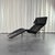 Skye Chaise Longue in Black Leather attributed to Tord Björklund for Ikea, Sweden, 1980s For Sale - Image 3 of 10
