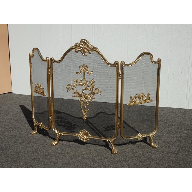 Gorgeous Fireplace Screen in Great Vintage Condition. Solid and Firm. Wear is usual for its age. Please study the photos...