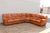Mid-Century Modern Vintage Gamma Arredamenti Italian Leather Sectional Sofa | Modular Corner Sofa | Cognac Tan Leather | Made in Italy For Sale - Image 3 of 18