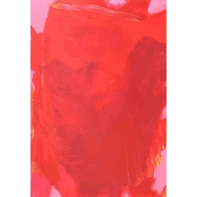 Italo Bressan, The Visible of the Invisible, Red Composition, Screenprint, 1989 For Sale - Image 3 of 3