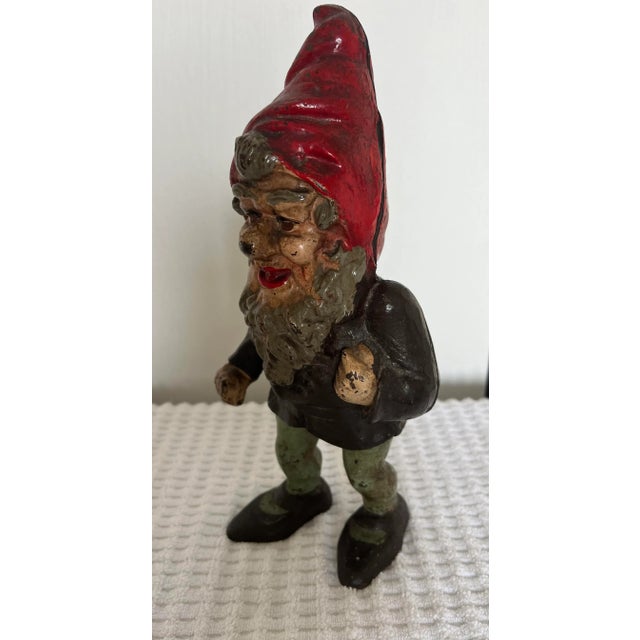Late 20th Century Late 20th Century Cast Iron Gnome For Sale - Image 5 of 8