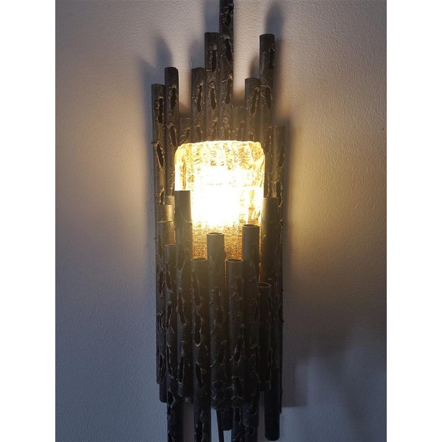 Brutalist Wall Lamp attributed to Marcello Fantoni, 1960s For Sale - Image 12 of 16