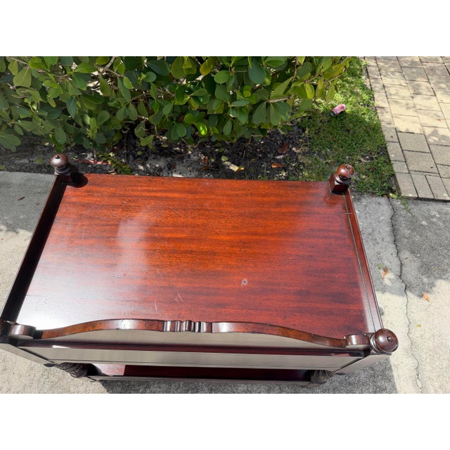 Vintage Ralph Lauren Mahogany Two Tier Server For Sale - Image 11 of 12