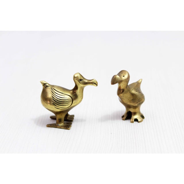 Gold Modernist Brass Dodo Figures, 1970s, Set of 2 For Sale - Image 8 of 9