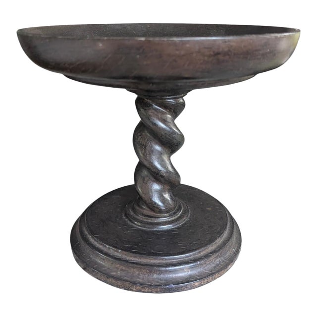 Barley Twist Decorative Pedestal Bowl For Sale