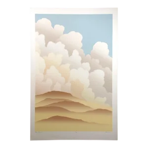 1980s Jim Boutwell "Prairie Bluffs I" Hand Signed Fine Art Serigraph