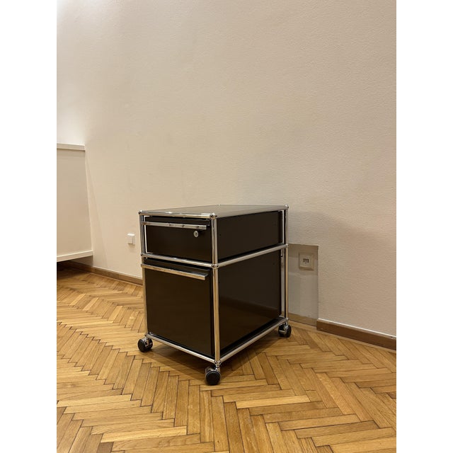 Mobile Roll Container in Dark Brown by Fritz Haller & Paul Schärer for USM Haller, 2010s For Sale - Image 10 of 15