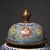 Pair of Vintage Chinese Cloisonné "Rooster & Flowers" Ginger Jars For Sale - Image 4 of 8