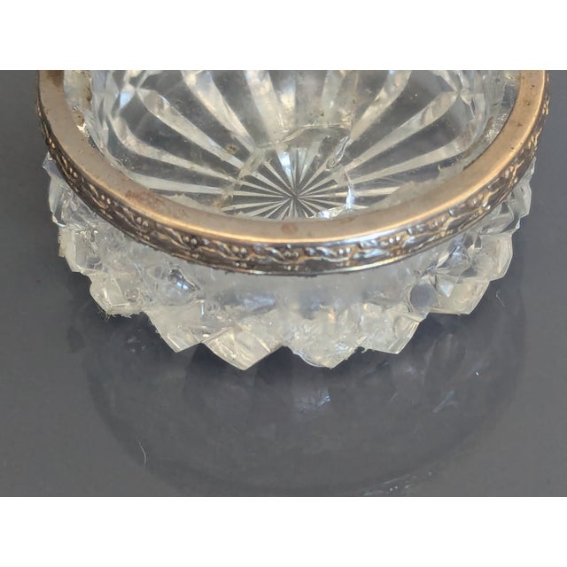 Mid 20th Century Little French Cut Glass Ashtray With Leaf Adorned Ormulu For Sale - Image 4 of 6