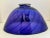 Purple Signed 1991 Robinson Scott Handblown Art Glass Bowl – Iridescent Purple-Blue With Pink Spiral Pattern For Sale - Image 8 of 12