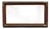 Vintage Dark Wood Picture Frame With Brass Corners Fits 12" X 24" (Rabbet) For Sale