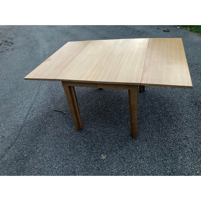 Edward Wormley 1950s Edward Wormley for Drexel Precendent Elm Drop Leaf Dining Room Table For Sale - Image 4 of 11