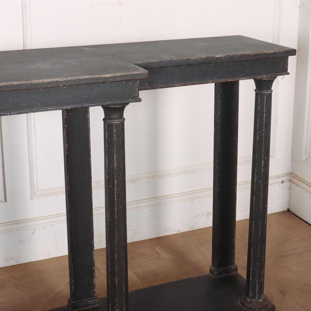 1920s English Painted Beech Console Table, 1920s For Sale - Image 5 of 12