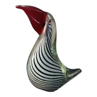 1980s Murano Style Art Glass Toucan Figurine For Sale