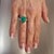 Natural Emerald Diamond Ring 7 14k White Gold 10.97 TCW Certified For Sale In New York - Image 6 of 14