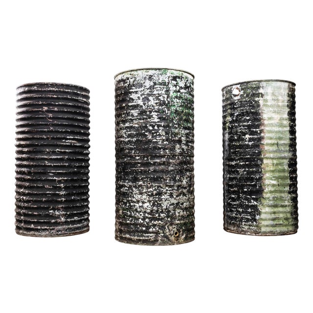 Vintage Large Round Galvanised Water Trough Tall, 1950s For Sale