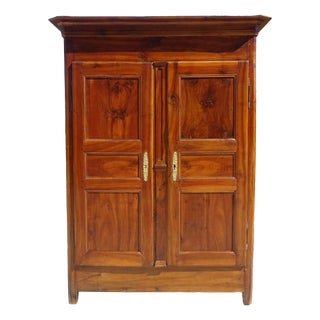 Louis Philippe Wardrobe in Light Walnut For Sale
