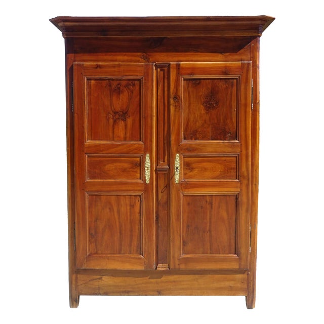 Louis Philippe Wardrobe in Light Walnut For Sale