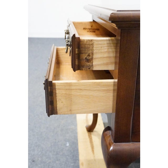 Brown Pennsylvania House Solid Cherry Traditional Style 24" Two Drawer Accent End Table For Sale - Image 8 of 12