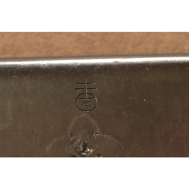 Copper Roycroft Arts & Crafts Hammered Copper Quatrefoil Pen Tray For Sale - Image 8 of 10