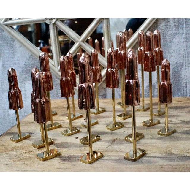 Industrial Vintage Cast Copper and Brass Rockets from Walls, Set of 10 For Sale - Image 3 of 8