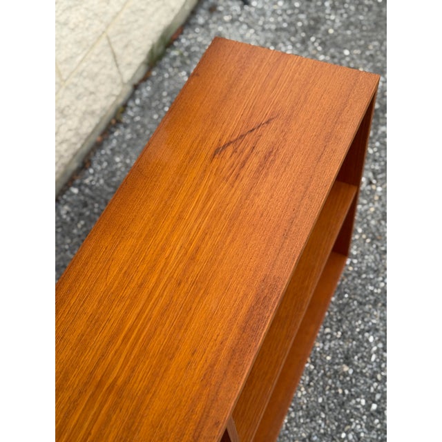 Mid-Century Danish Modern Teak Low Bookcase, Made in Denmark For Sale - Image 9 of 12