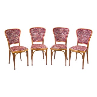 Chairs No. 717 by Gustav Siegel for Thonet, 1920s, Set of 4 For Sale
