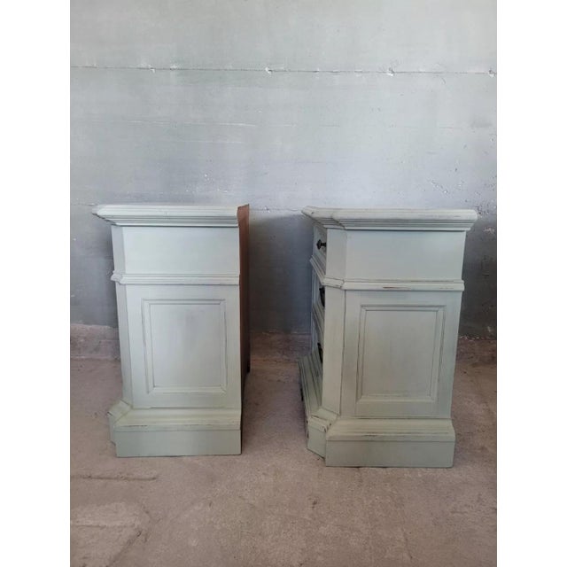 Chartreuse Lacquered Bedside Tables, Set of 2 For Sale - Image 8 of 12