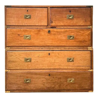 19th Century Military Campaign Chest of Drawers For Sale